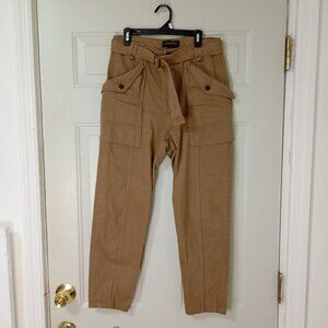 Banana Republic Womens Cargo Pants Size 0 Khaki With Belt Denim